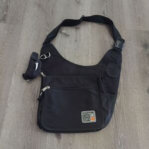 Compass Gear Black Crossbody Messenger Bag